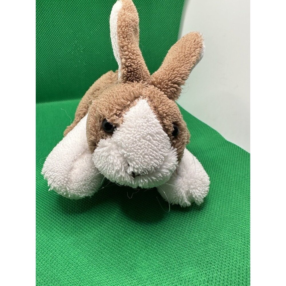 Plush Easter Bunny Rabbit WalMart White Brown 5"‎ Stuffed animal toy lovey